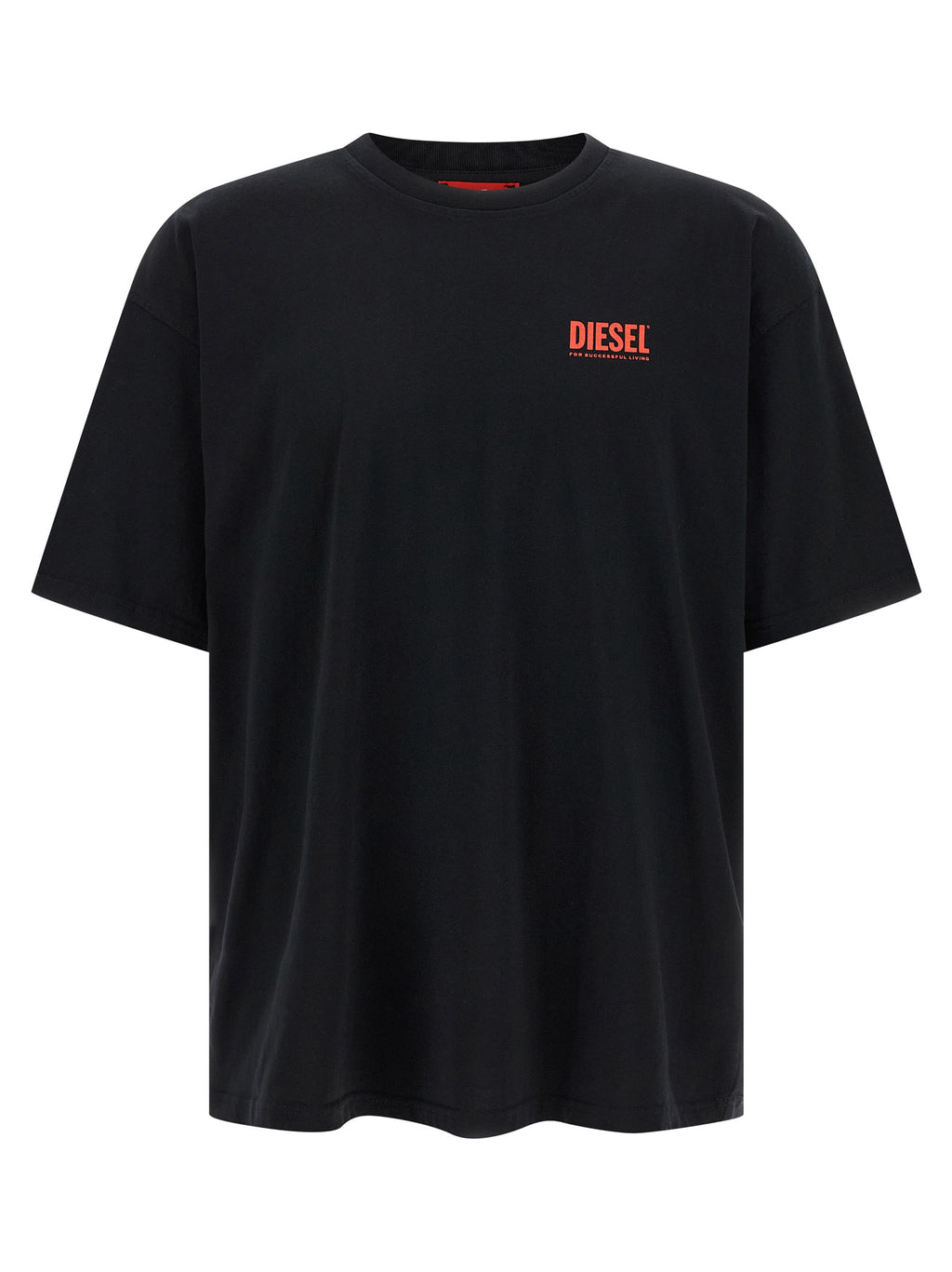 Diesel Schwarzes Baumwoll-T-Shirt