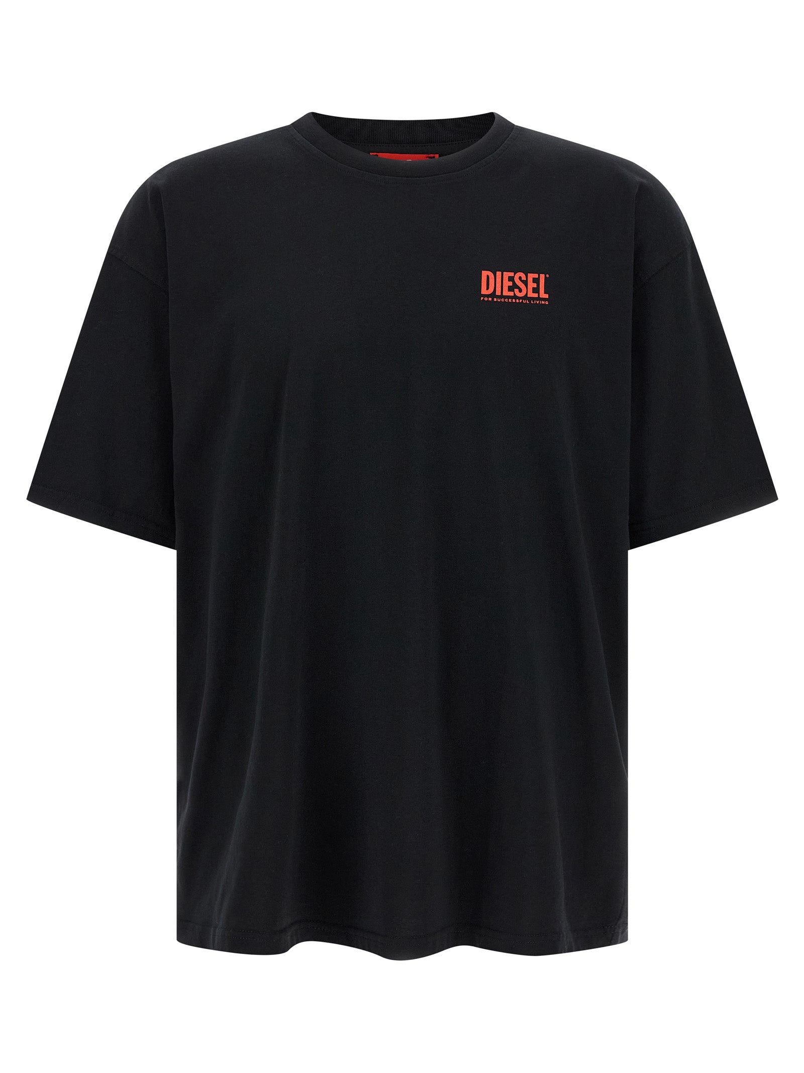 Diesel Schwarzes Baumwoll-T-Shirt