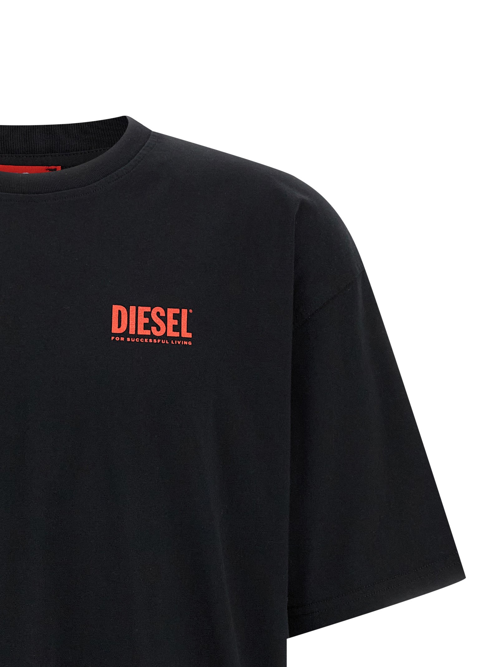 Diesel Schwarzes Baumwoll-T-Shirt