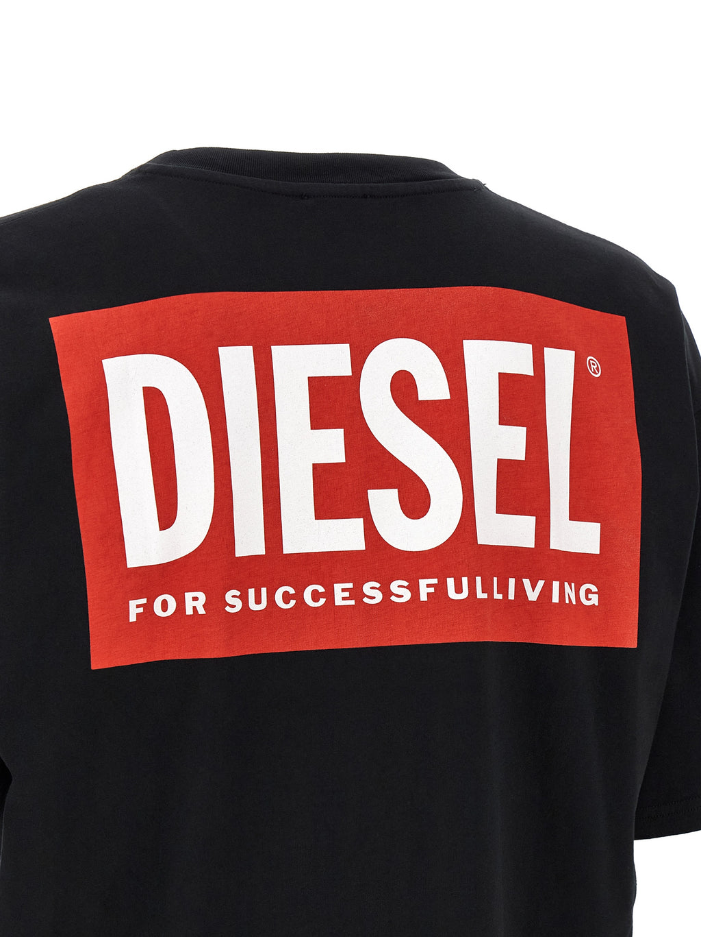 Diesel Schwarzes Baumwoll-T-Shirt