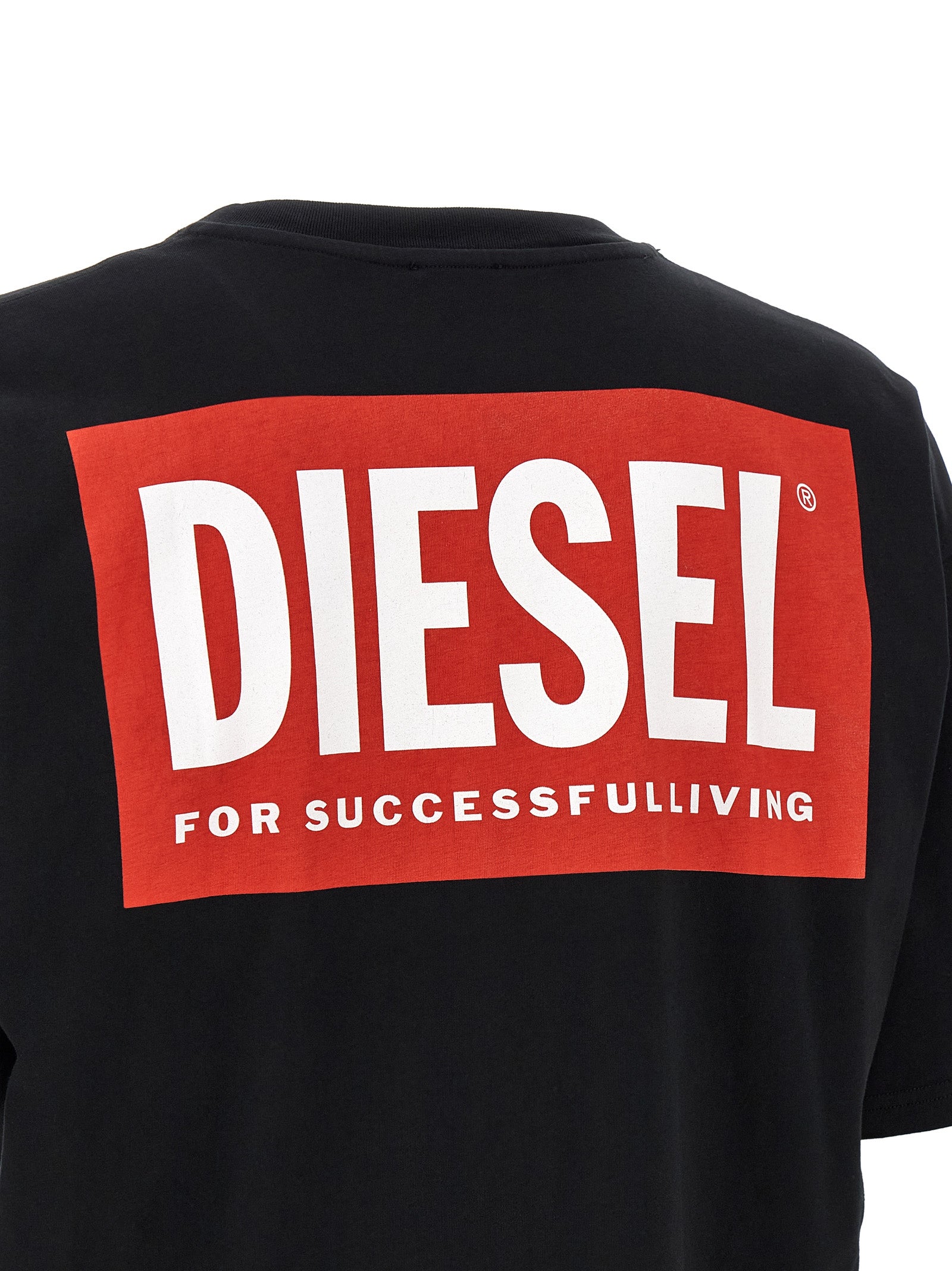Diesel Schwarzes Baumwoll-T-Shirt