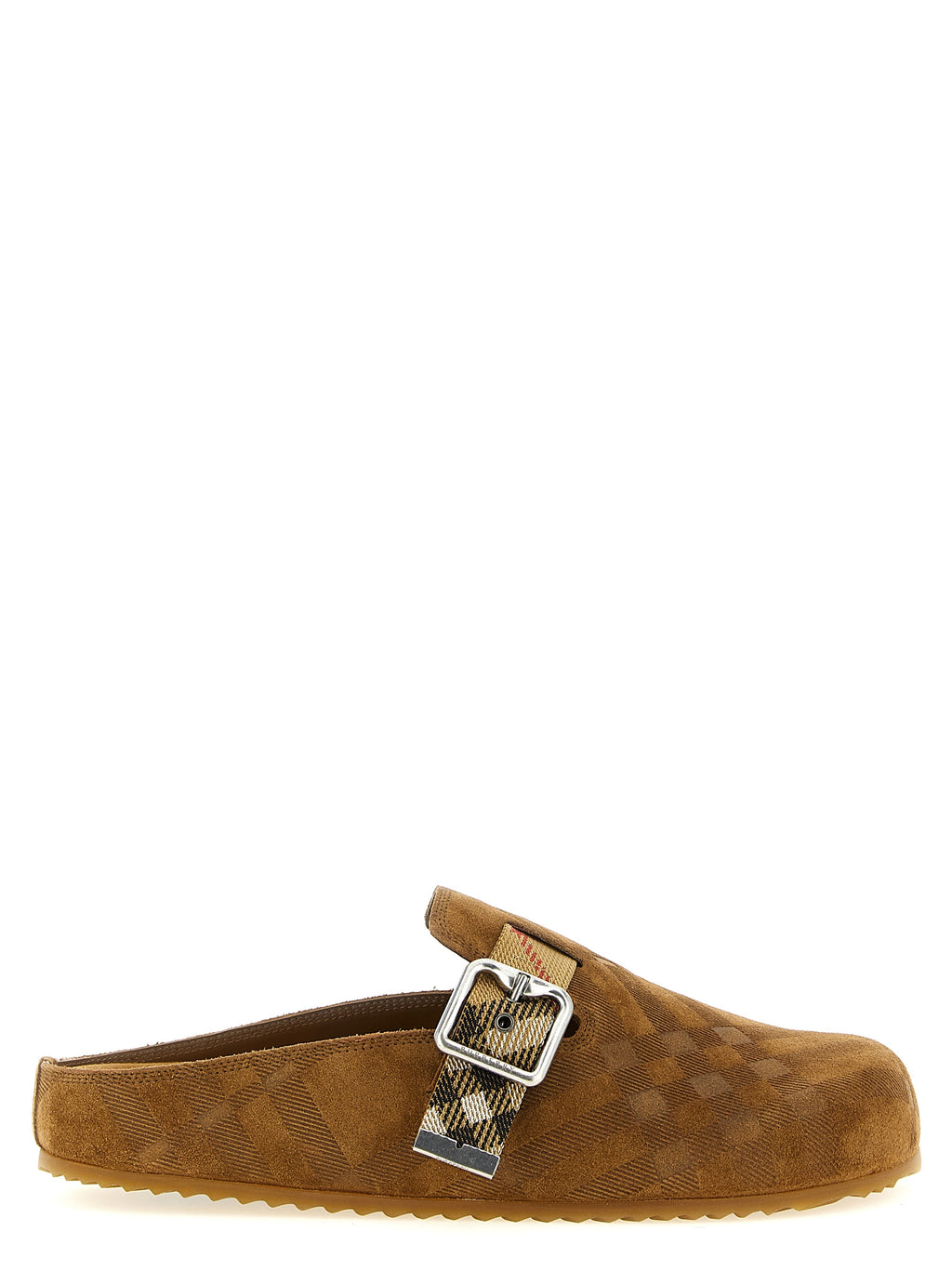 Burberry braune Lederclogs