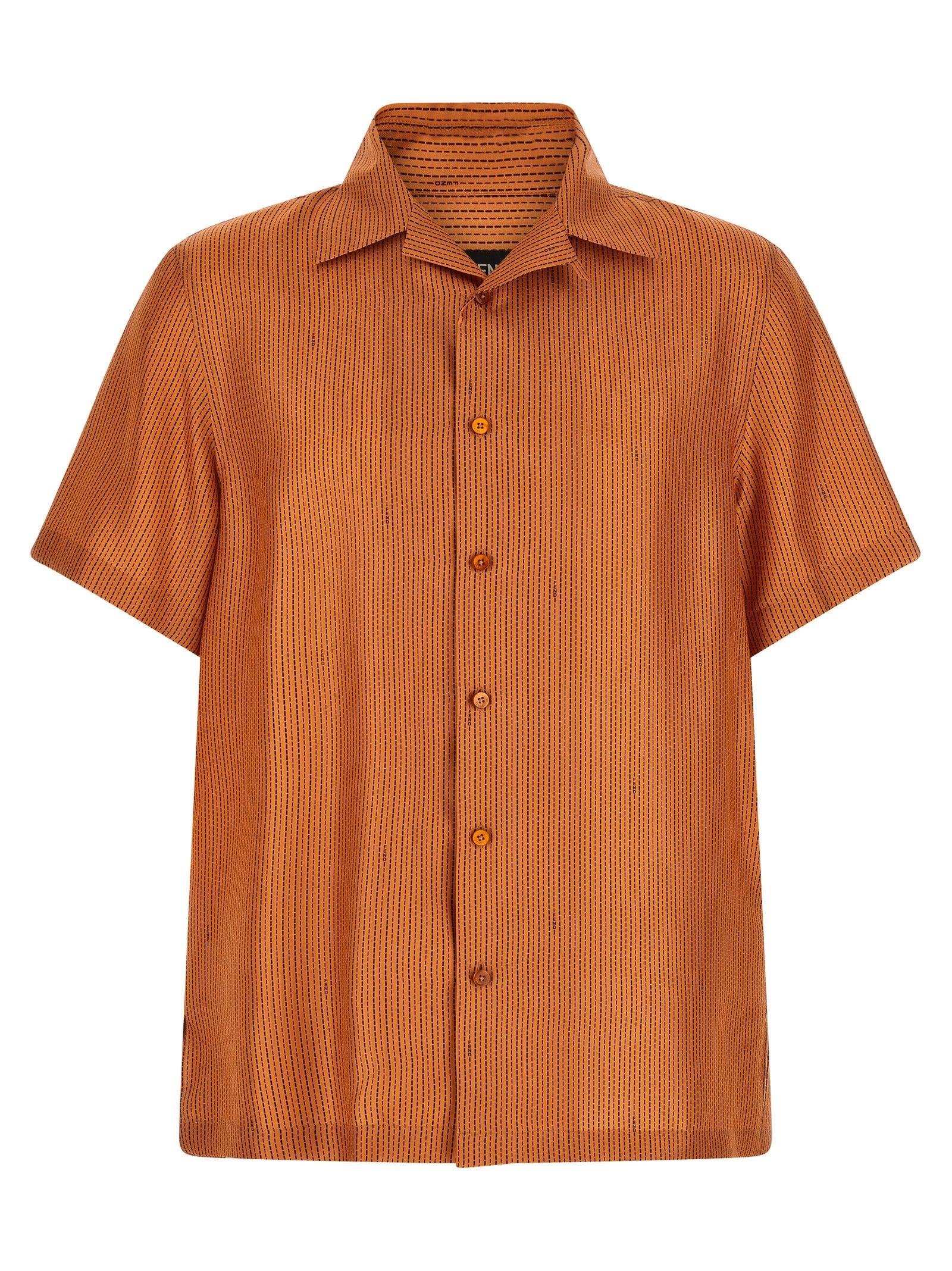Fendi orangefarbene Seidenbluse