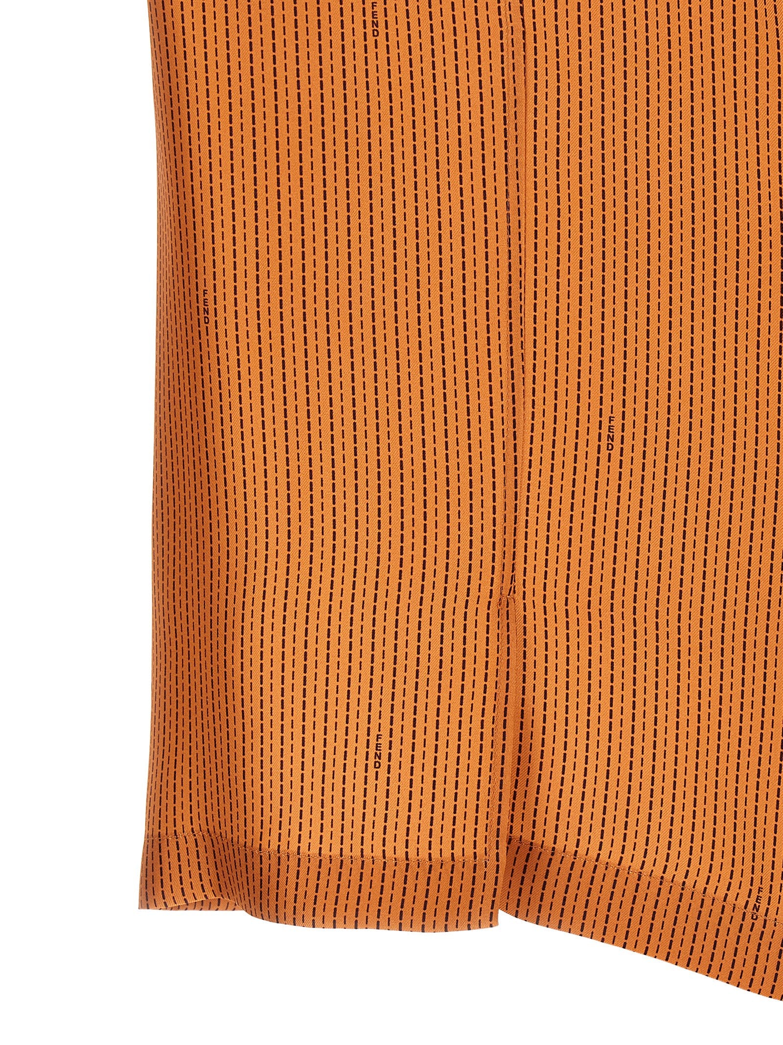 Fendi orangefarbene Seidenbluse