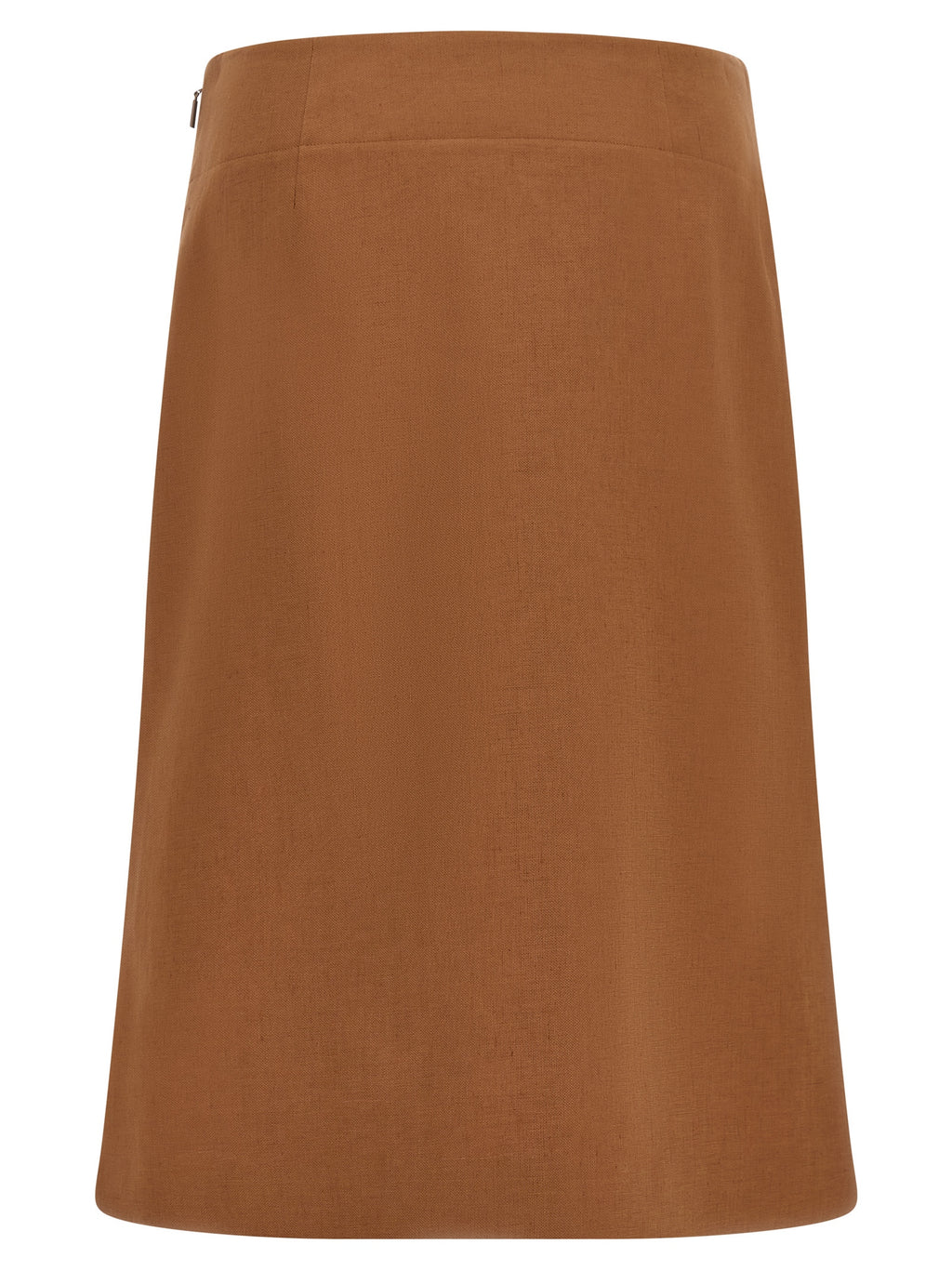 Fendi Midirock aus braunem Leinen