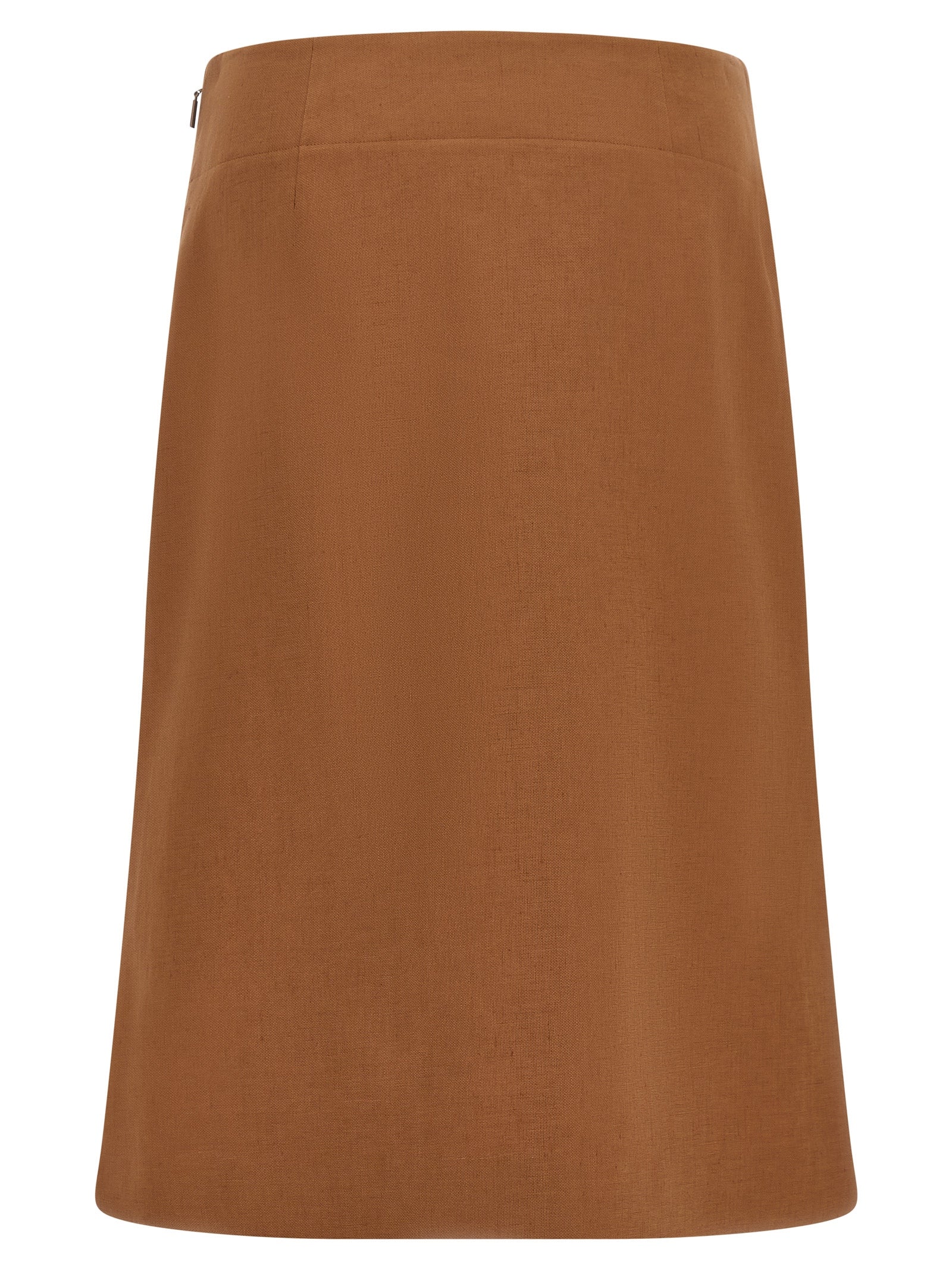 Fendi Midirock aus braunem Leinen