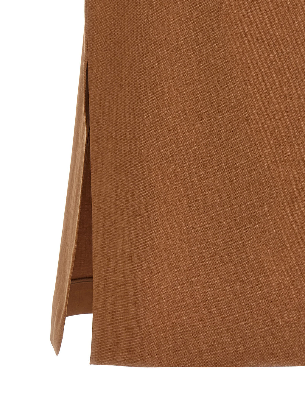 Fendi Midirock aus braunem Leinen