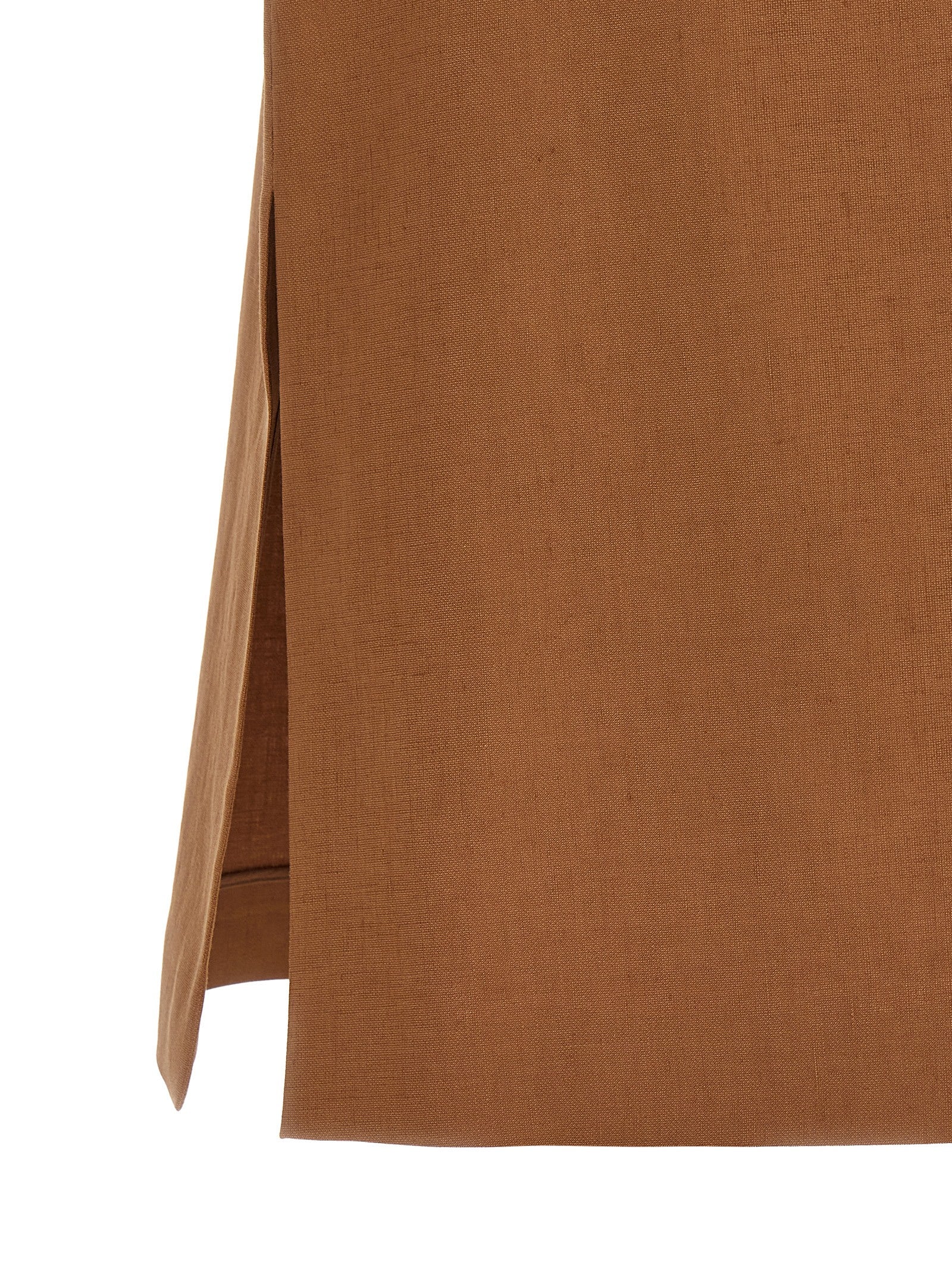 Fendi Midirock aus braunem Leinen