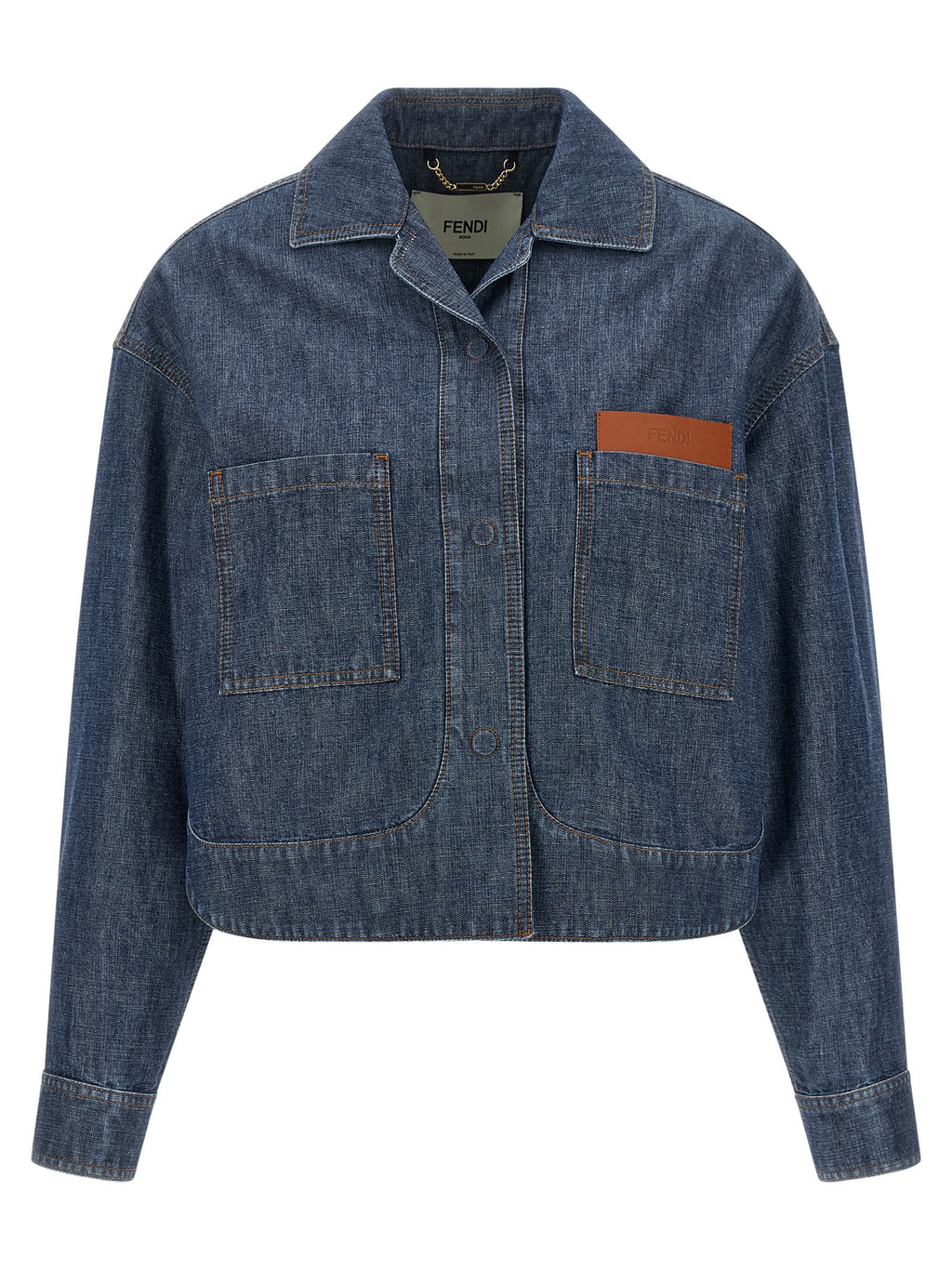 Fendi Blaue Jeansjacke aus Baumwolle