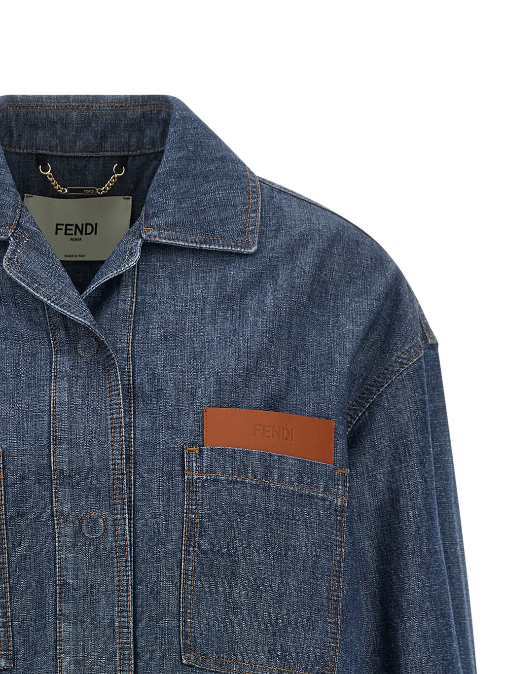 Fendi Blaue Jeansjacke aus Baumwolle
