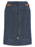 Fendi Midi-Rock aus blauer Baumwolle