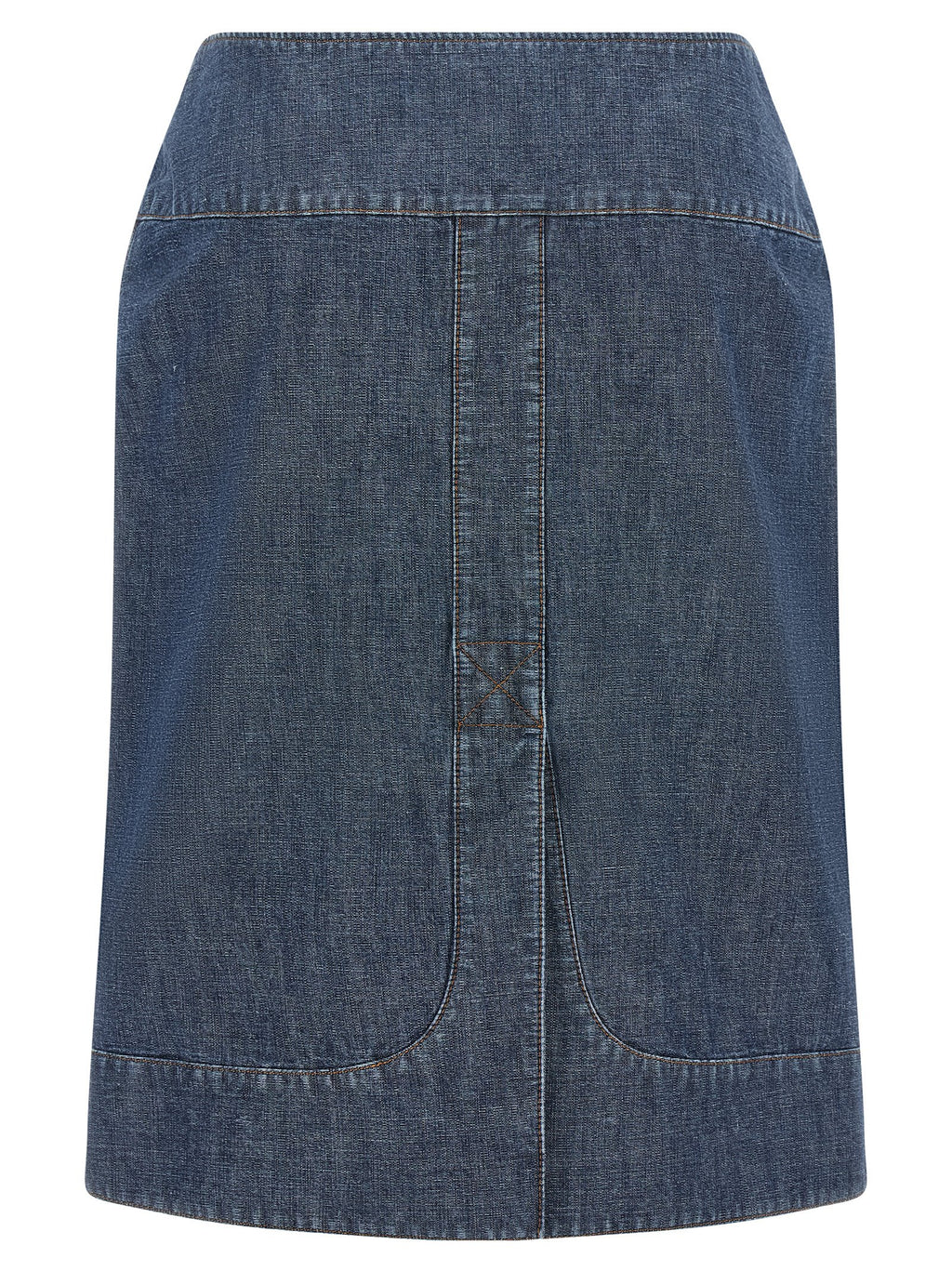 Fendi Midi-Rock aus blauer Baumwolle
