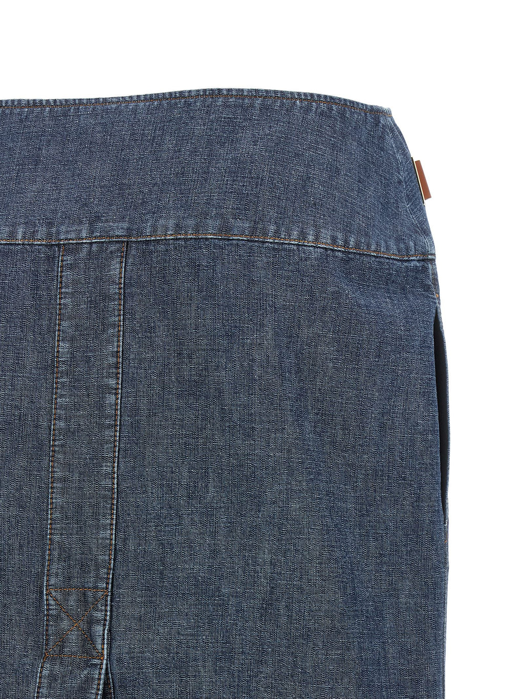 Fendi Midi-Rock aus blauer Baumwolle