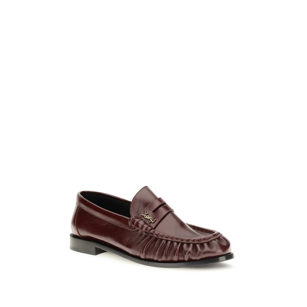 Saint Laurent Bordeaux Lammfell Ovis Aries Aries Slipper-Loafer