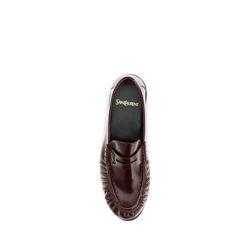 Saint Laurent Bordeaux Lammfell Ovis Aries Aries Slipper-Loafer