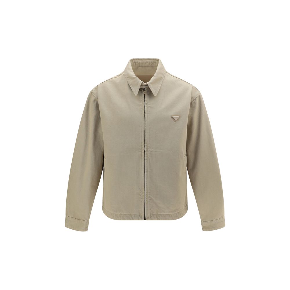 Prada Beige Baumwoll-Jeansjacke