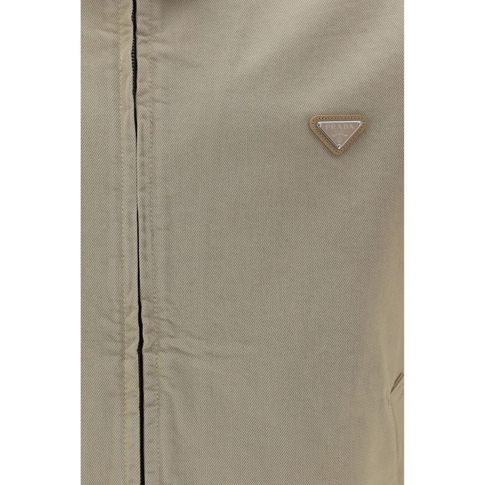 Prada Beige Baumwoll-Jeansjacke