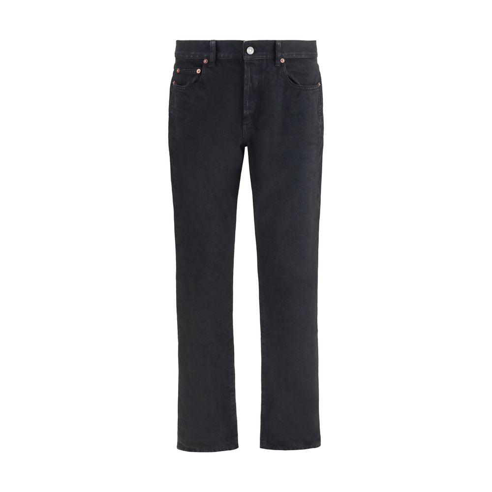 Saint Laurent Schwarze Slim-Fit Jeans aus Baumwolle
