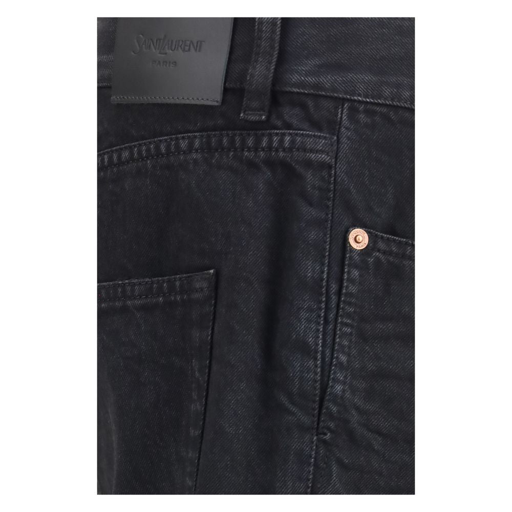 Saint Laurent Schwarze Slim-Fit Jeans aus Baumwolle
