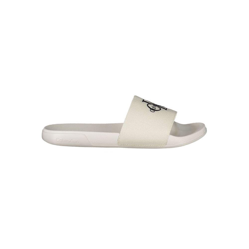 Calvin Klein Damenpantoffel aus weißem Polyester