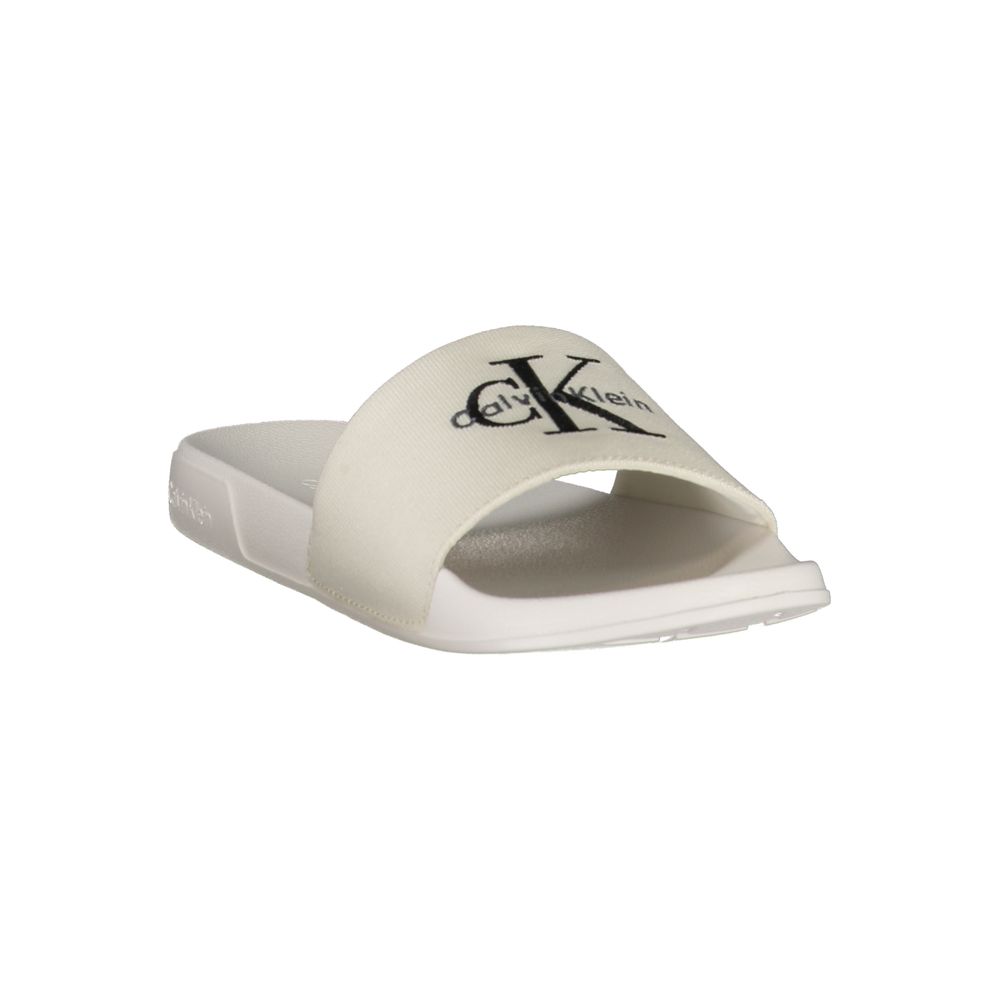 Calvin Klein Damenpantoffel aus weißem Polyester