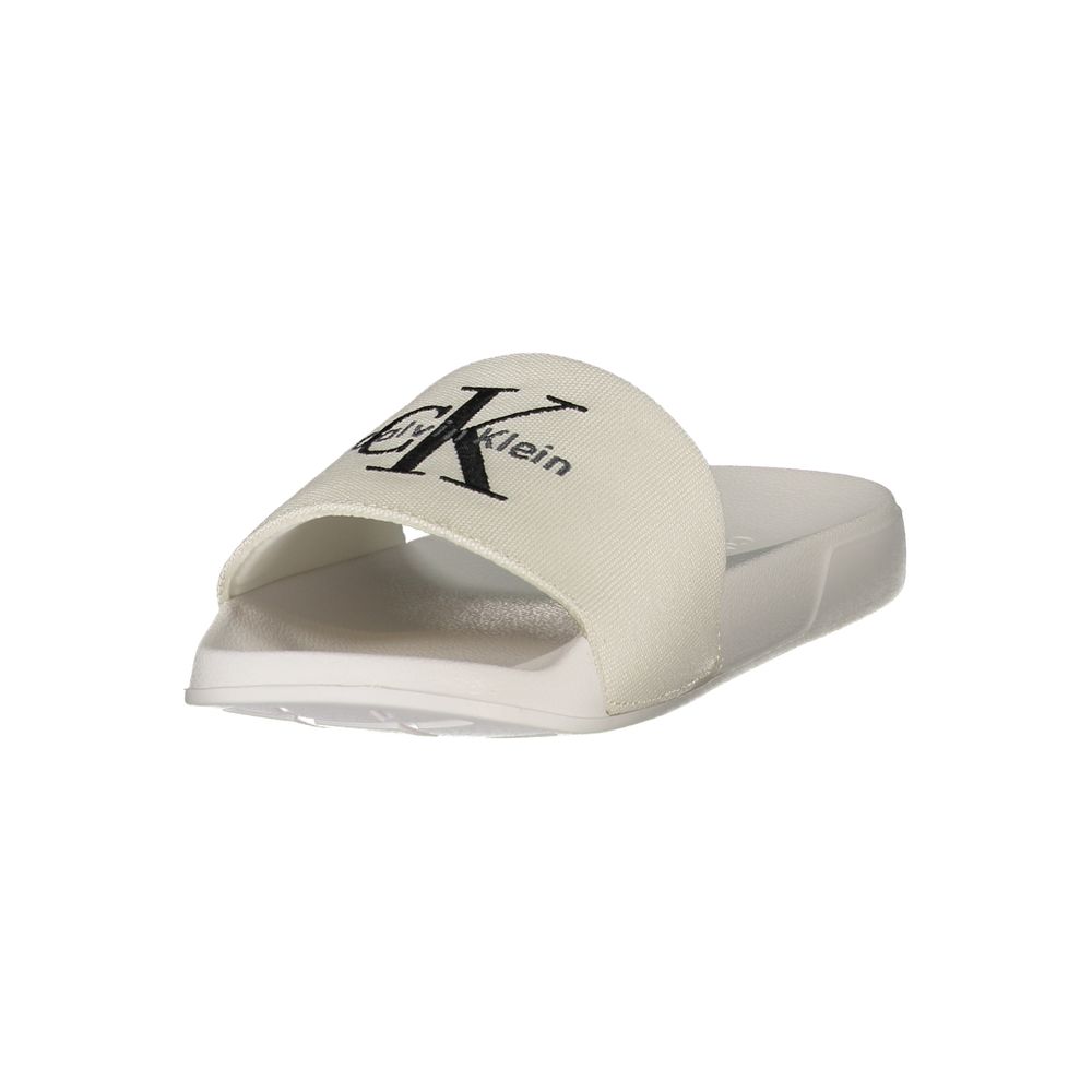 Calvin Klein Damenpantoffel aus weißem Polyester