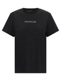 Moncler Schwarzes Baumwoll-T-Shirt