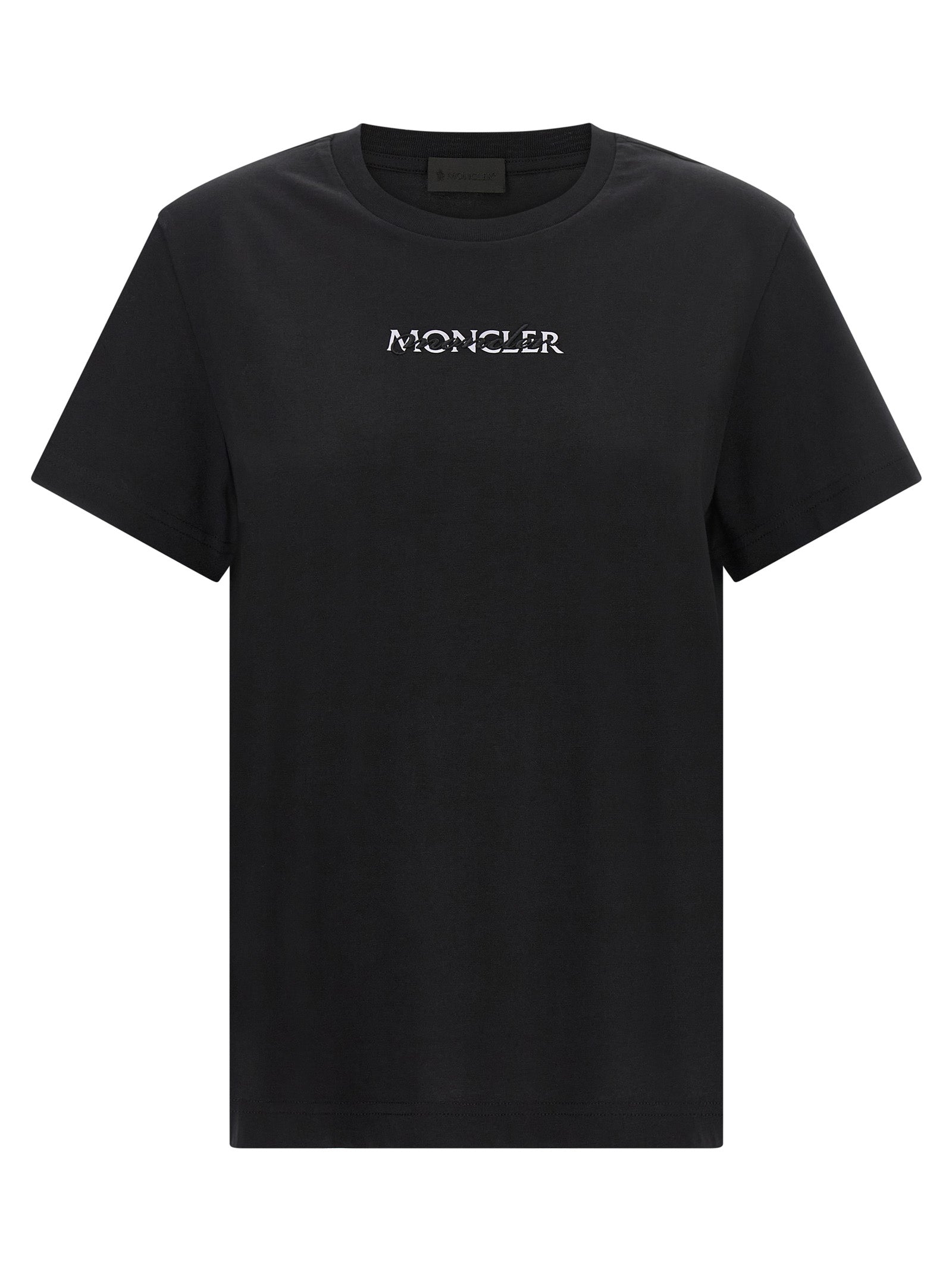 Moncler Schwarzes Baumwoll-T-Shirt