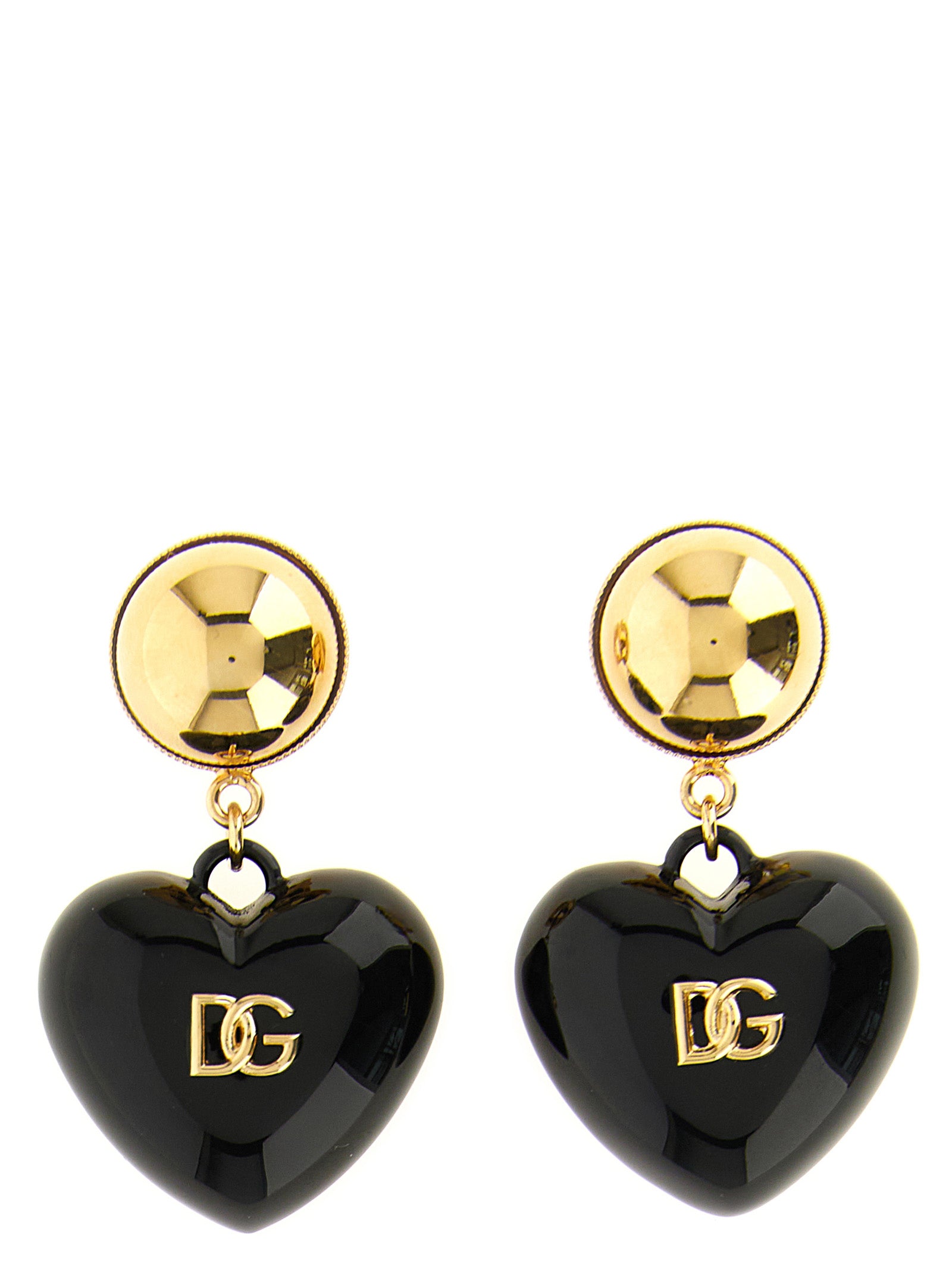 Dolce & Gabbana Black Brass Earrings