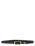 Fendi Black Calfskin Thin Belt