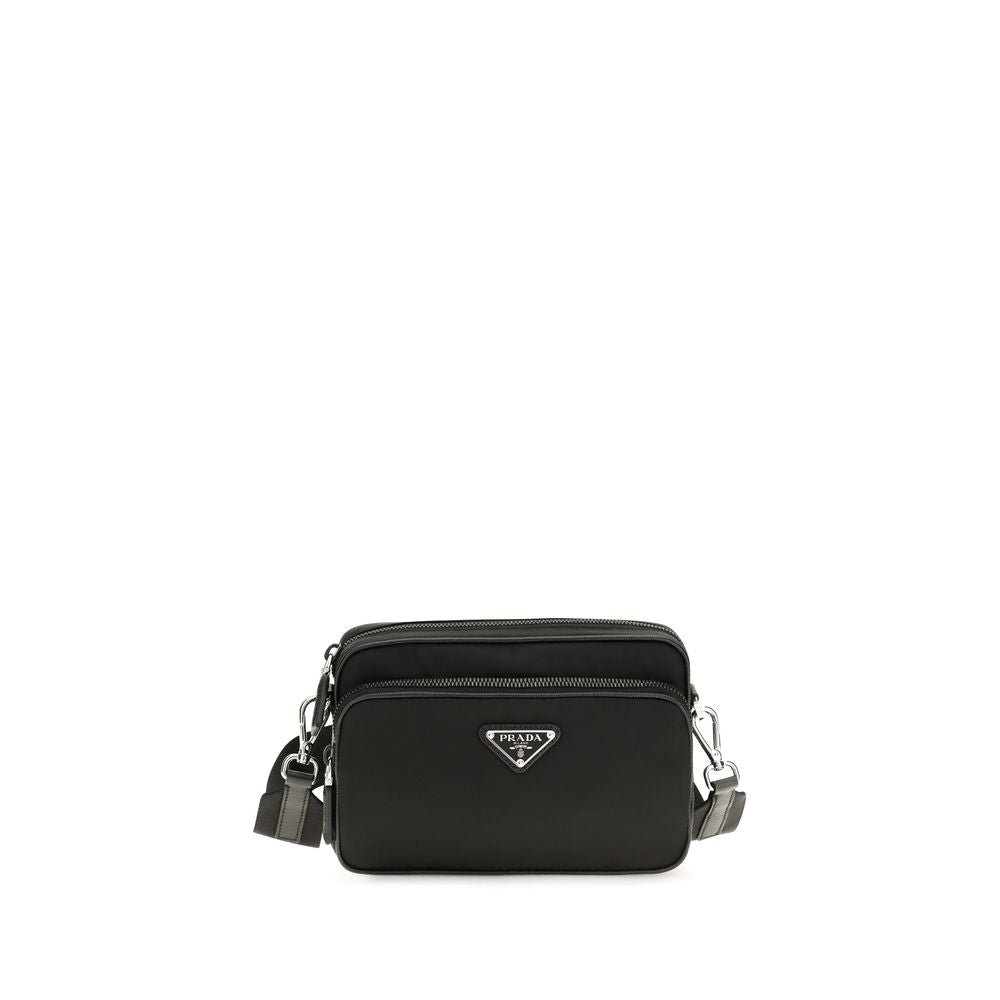 Prada Schultertasche aus schwarzem Nylon