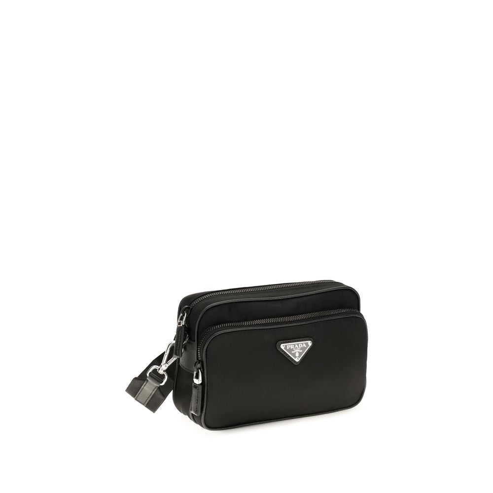 Prada Schultertasche aus schwarzem Nylon