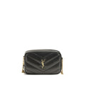 Saint Laurent schwarze Lammfell-Schultertasche Ovis Aries