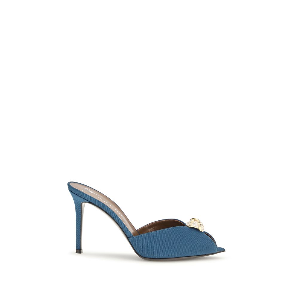 Giuseppe Zanotti Blaue Kalbsleder Bos Taurus Stilettosandalen
