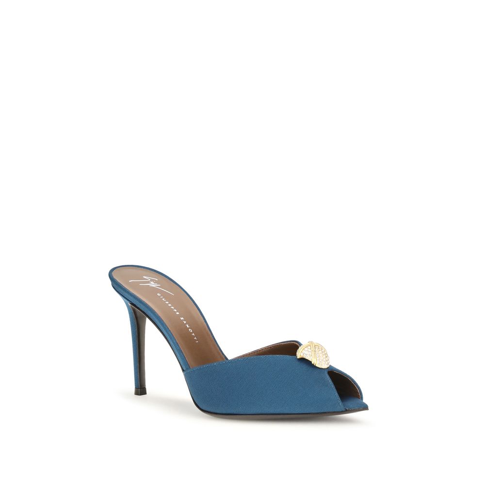 Giuseppe Zanotti Blaue Kalbsleder Bos Taurus Stilettosandalen