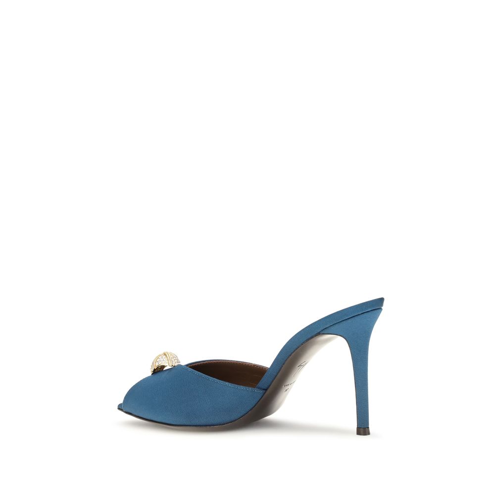 Giuseppe Zanotti Blaue Kalbsleder Bos Taurus Stilettosandalen