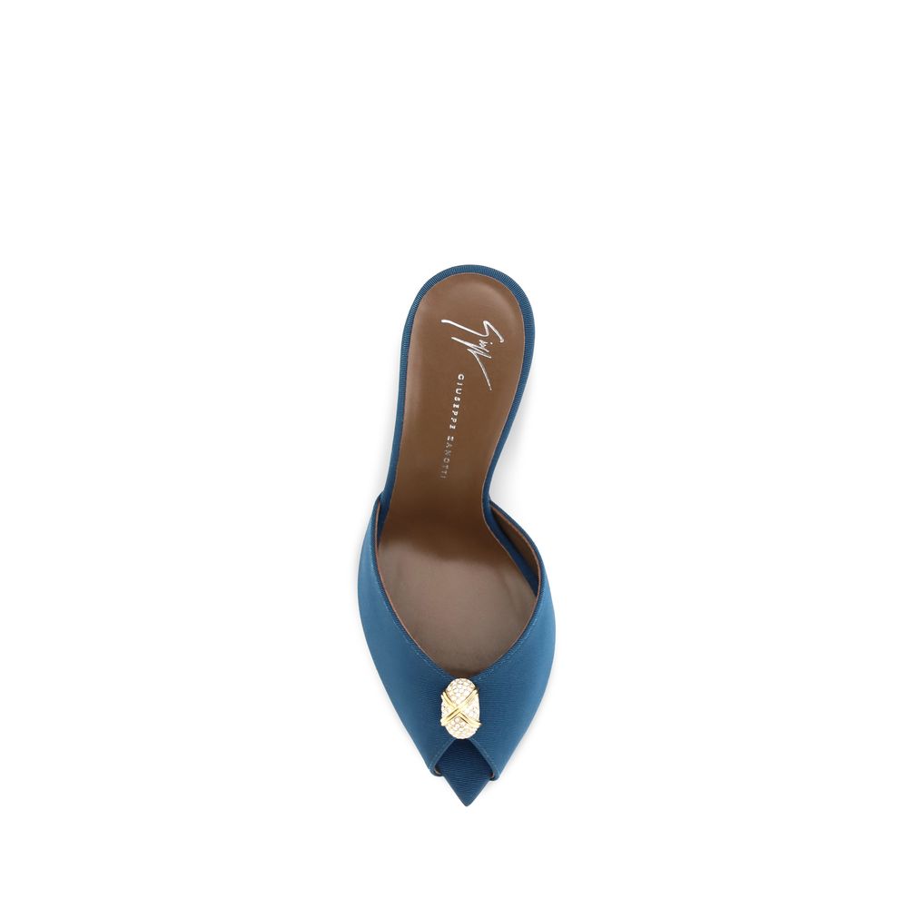 Giuseppe Zanotti Blaue Kalbsleder Bos Taurus Stilettosandalen