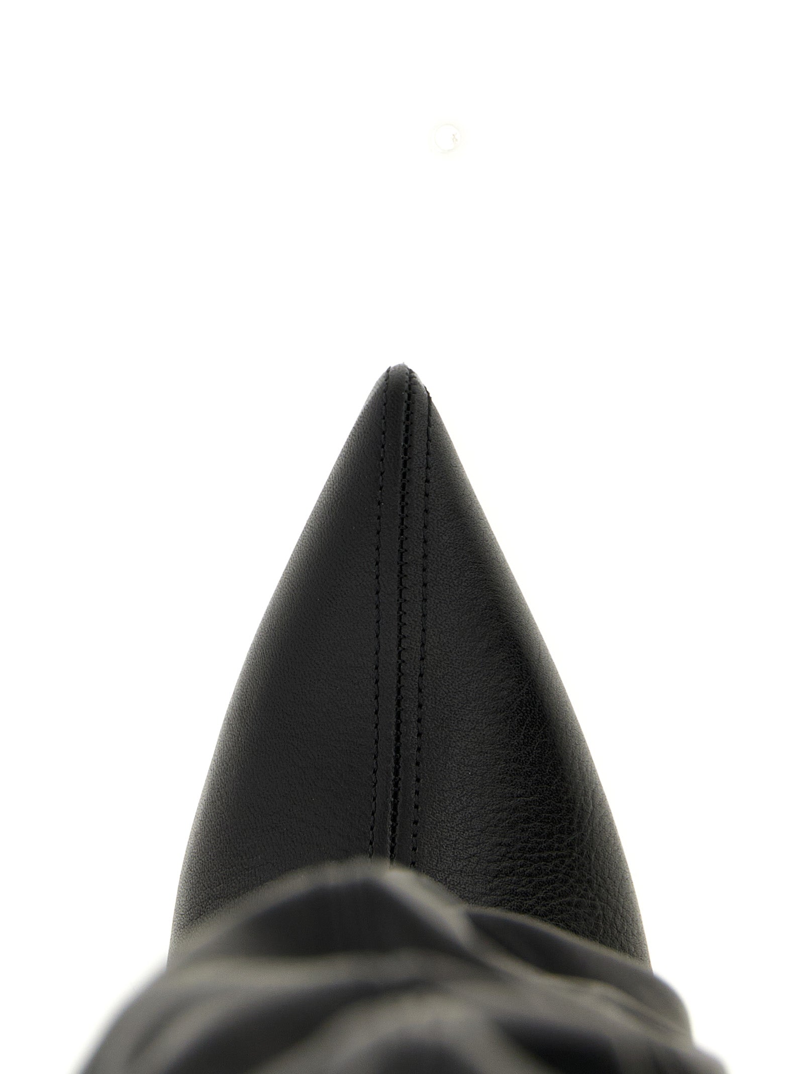 Balmain Overknee-Stiefel aus schwarzem Kalbsleder