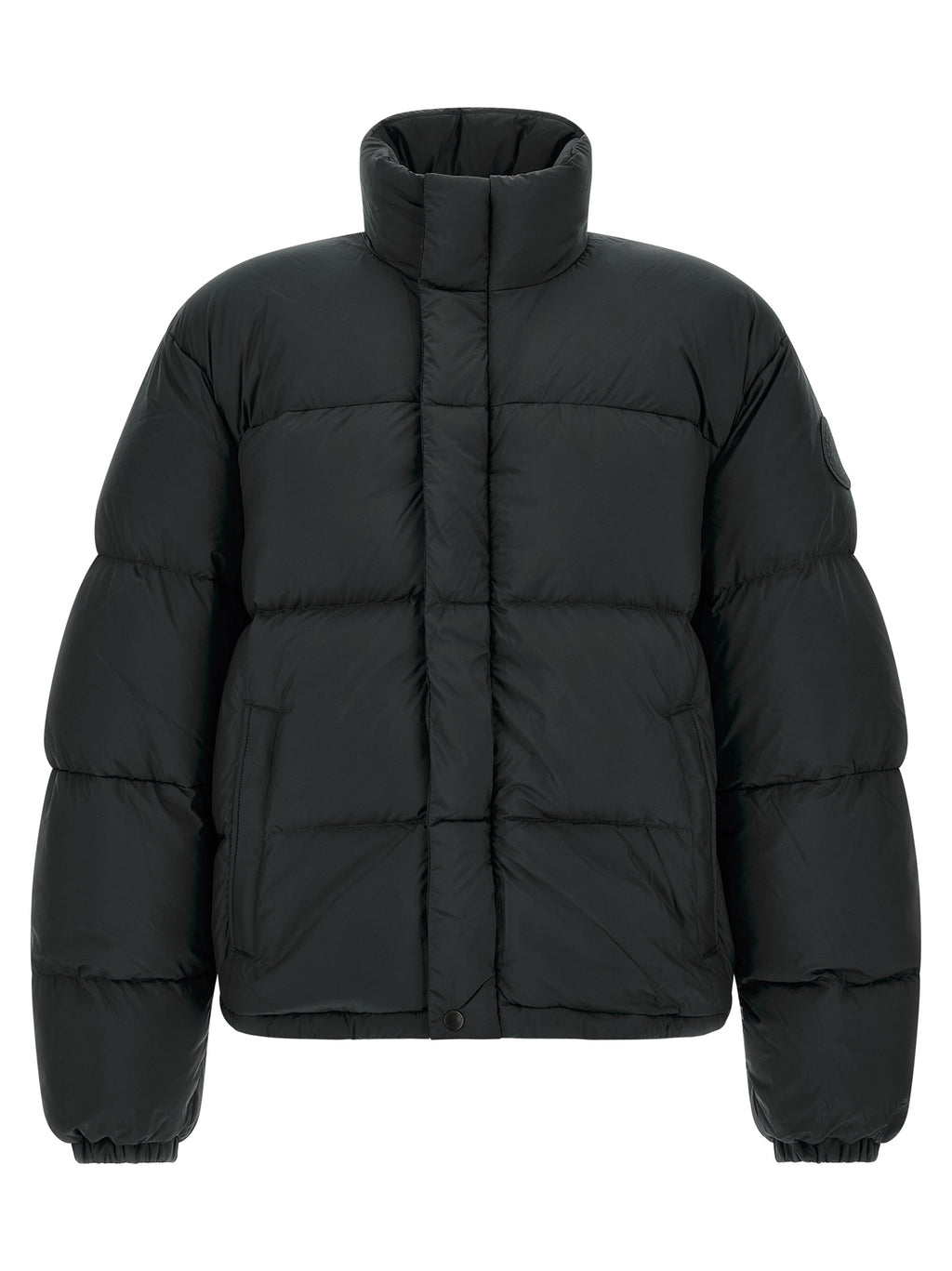 Canada Goose Schwarze Polyamidjacke in voller Länge