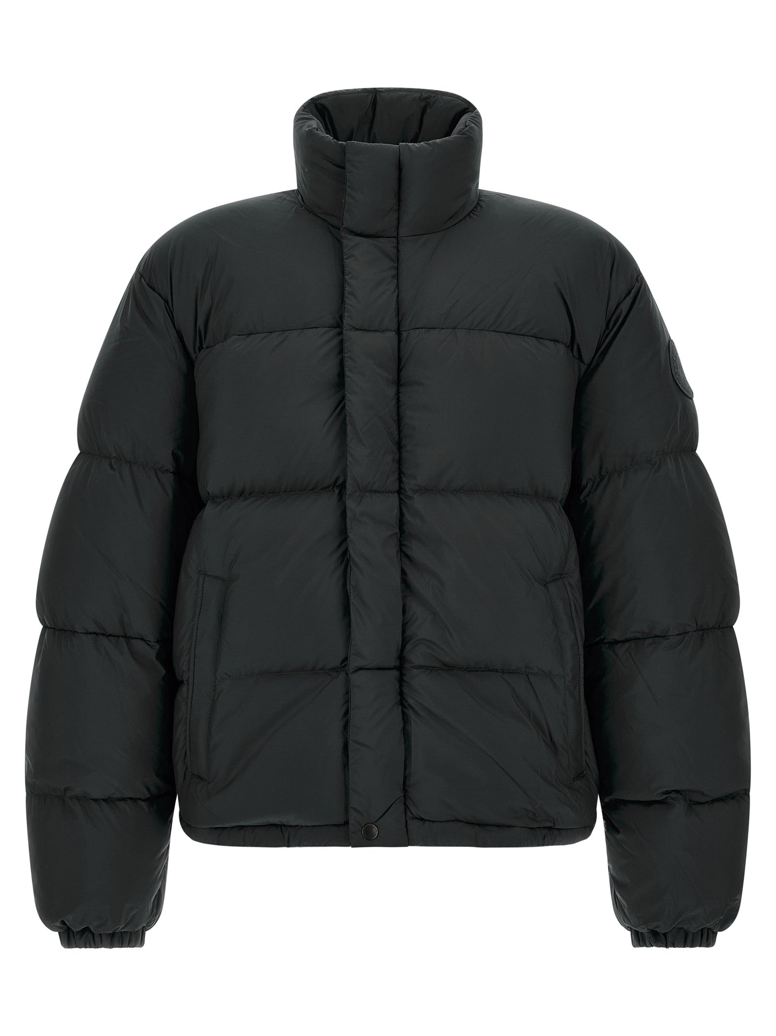 Canada Goose Schwarze Polyamidjacke in voller Länge