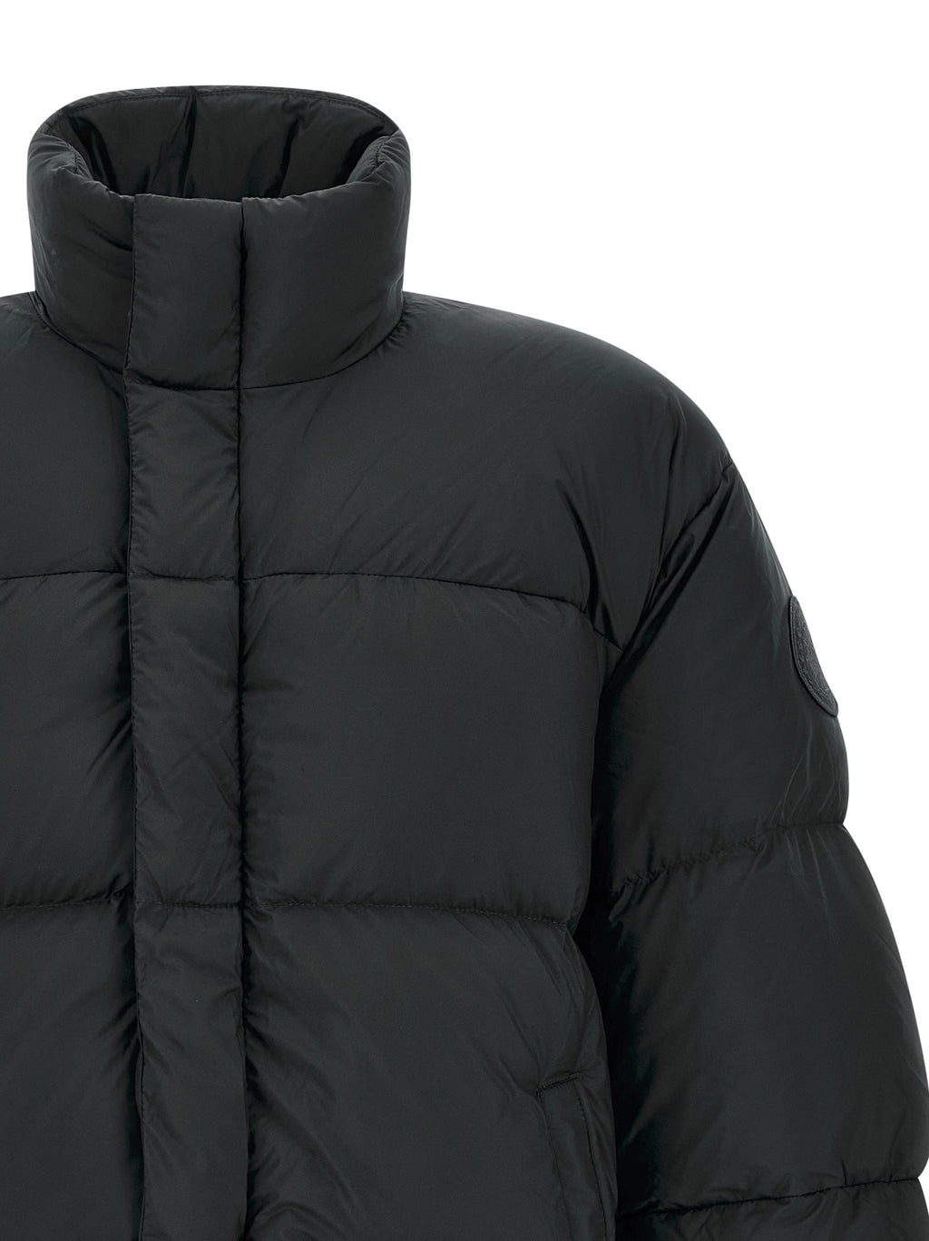 Canada Goose Schwarze Polyamidjacke in voller Länge