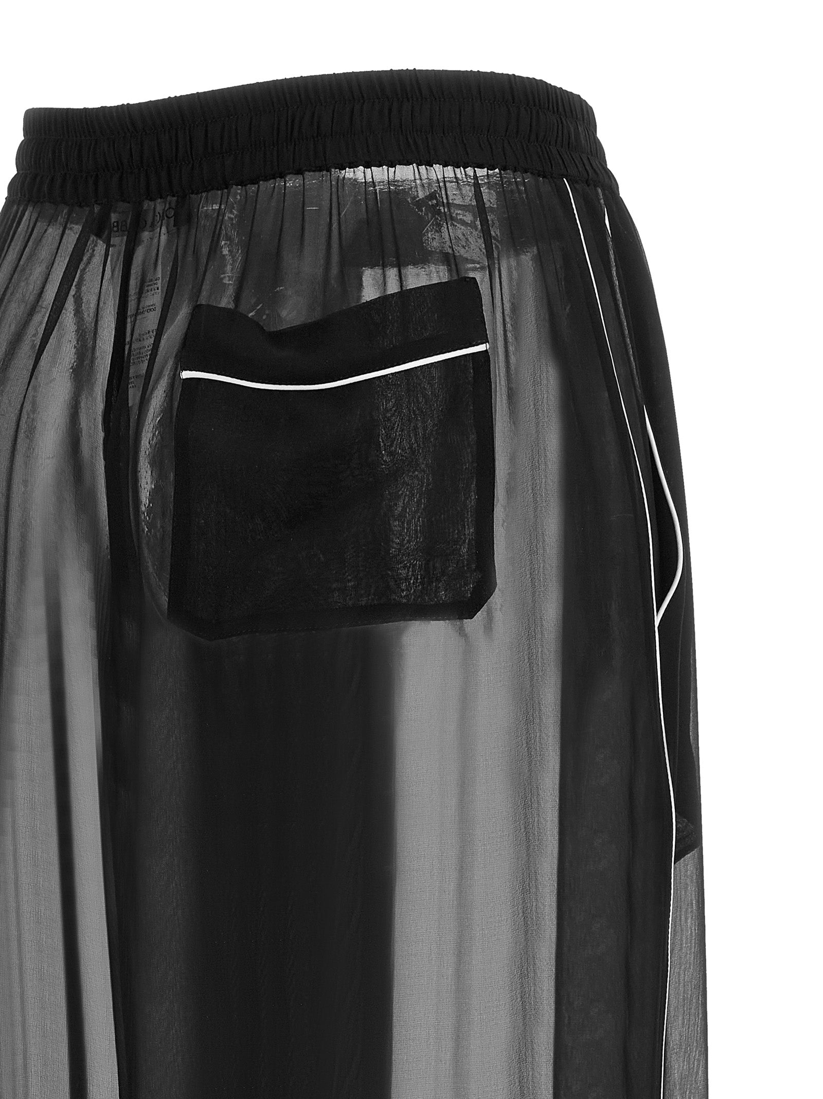 Dolce & Gabbana Schwarze lässige Seidenhose