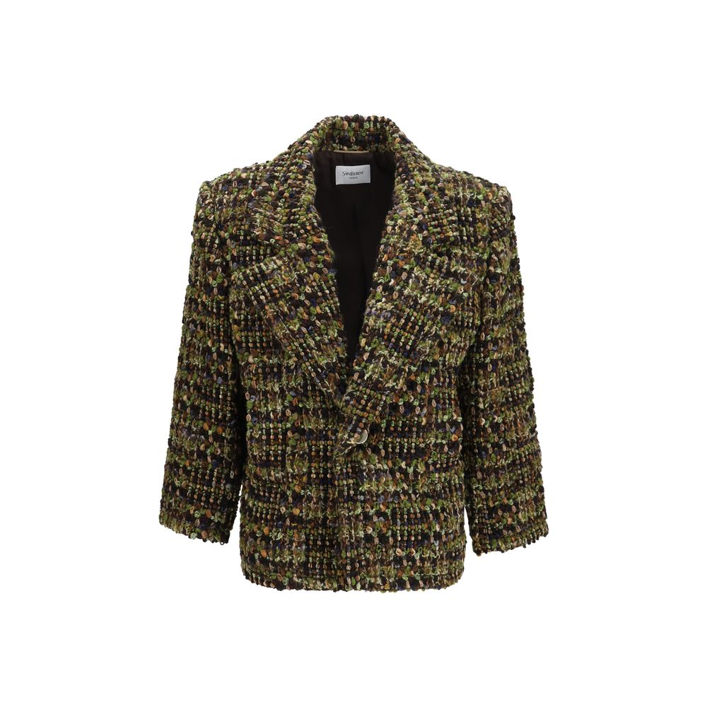 Saint Laurent Multicolor Wool Oves Aries Full-Length Jacket