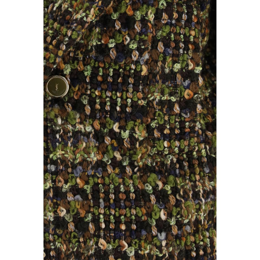 Saint Laurent Multicolor Wool Oves Aries Full-Length Jacket