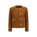 Saint Laurent Brown Lamb Ovis Aries Aries Full-Length Jacket