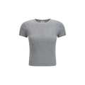 Saint Laurent Gray Cotton T-Shirt