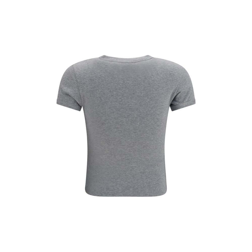 Saint Laurent Gray Cotton T-Shirt