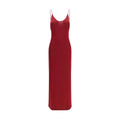 Saint Laurent Bordeaux Viscose Cocktail Dress