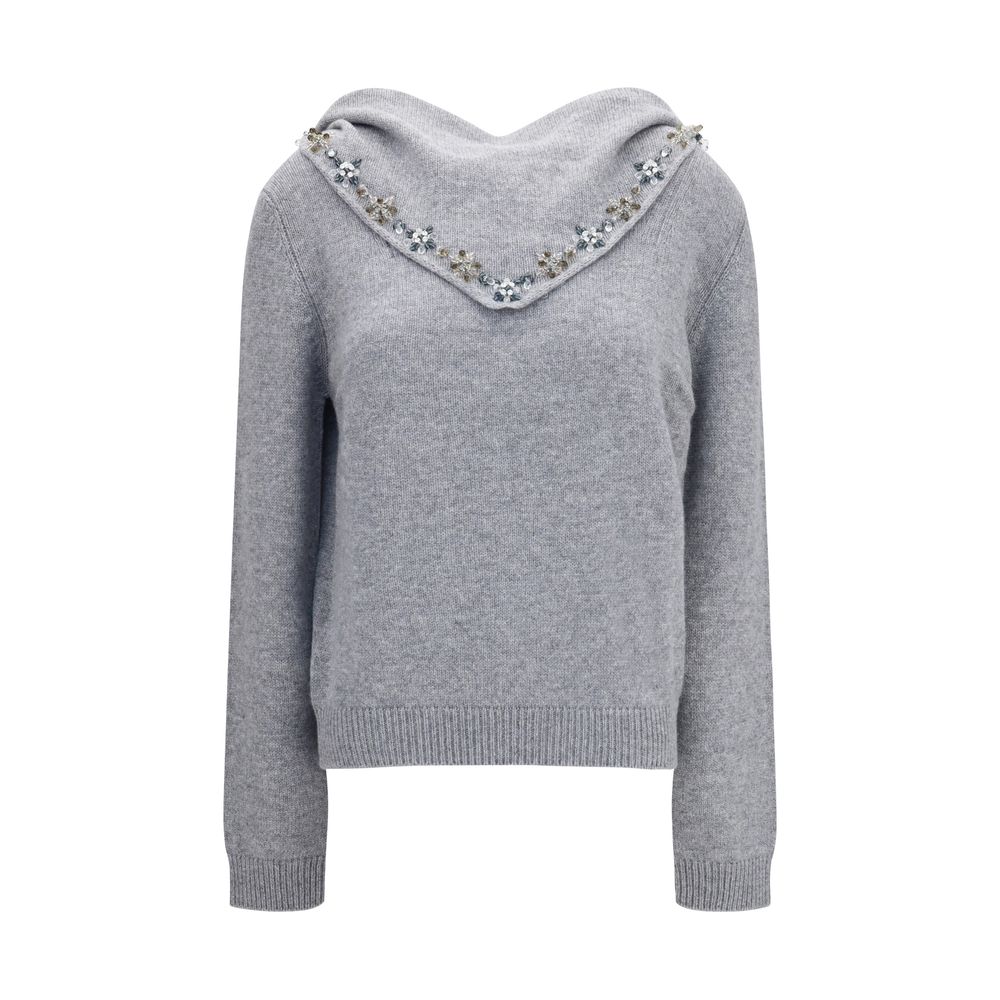 Graues Kaschmir-Sweatshirt von Prada