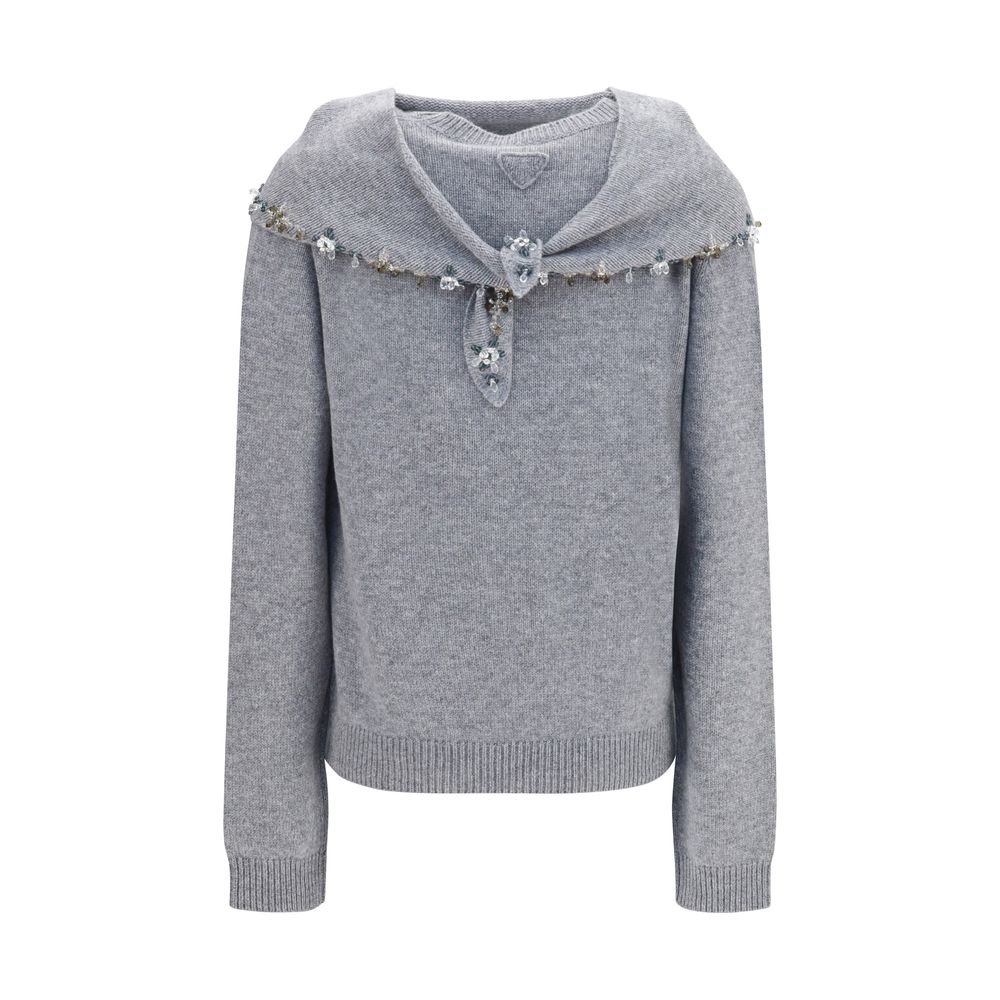 Graues Kaschmir-Sweatshirt von Prada